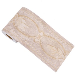 Unique Bargains Self Sticker Peony Pattern Wall Paper Border for Kitchen Bedroom Decor - 1 of 4