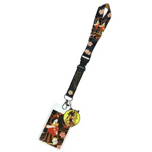 Sonic The Hedgehog Shadow Wristlet Lanyard with Clear ID Holder Keychain Multicolored - 1 of 4