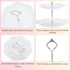 Unique Bargains 3 Tier Dessert Cupcake Stand Round with Tiered Serving Tray for Donuts Fruits White Silver Tone - 3 of 4