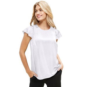 Jessica London Women's Plus Size Satin Blouse - 1 of 4