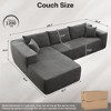 HOMLUX L Shape Modular Sectional Sofa Couch, Deep Seat Modern Minimalist Couches for Living Room - 3 of 4