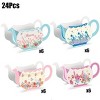 24-Piece Teapot Floral Centerpiece Set, 4 Styles Paper Flower Box & Gift Box Decor for Princess Tea Party, Birthday, Garden Wedding Supplies - 3 of 4