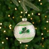 Northlight Irish Shamrock Mercury Glass Christmas Ornament - 3" - Green - 2 of 4