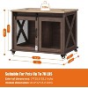 Dog Crate Furniture,37 Inch Indoor Dog Cage with Sliding Barn Door, Farmhouse Wooden Pet House for Small to Middle Size Dogs - 2 of 4