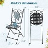 MOEPISY Set of 2 Patio Mosaic Chairs Metal Folding Chairs Black - 2 of 4