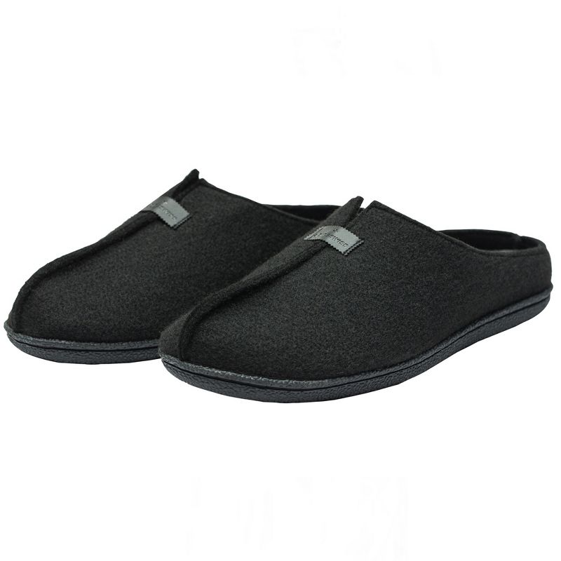 Alpine Swiss Bruce Mens Felt Faux Wool Clog Slippers Comfortable Slip On House Shoes, 2 of 7