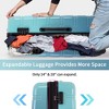 Gulches Hardshell Luggage Sets 3 Piece Gradient Color Expandable Suitcase with Spinner Wheel, TSA Lock Lightweight 20" 24" 28",Gradient Blue - 2 of 4
