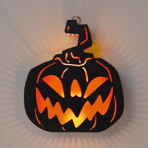 12" Pumpkin Backlit Sign with Orange LEDs - Hyde and EEK! Boutique™ - 1 of 3