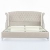 Christopher Knight Home Nathan Velvet Tufted Platform Bed with Wingback Headboard and Nailhead Trim - 2 of 4