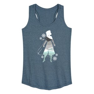 Women's - Frozen 2 - Elsa Hero Pose Graphic Racerback Tank - 1 of 4