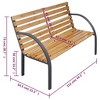 Garden Bench Natural wood, grey Solid fir wood, steel Medium - 4 of 4