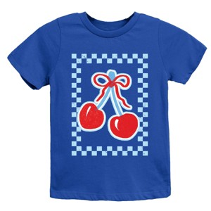 The Juniper Shop Patriotic Cherries Checkered Youth Short Sleeve Tee - 1 of 4