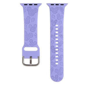 HTUTWOO Cartoon Engraved Apple Watch Band, Cute Soft Sport Silicone Strap 38/40/41/42/44/45/49mm for iWatch Series 10 9 8 7 6 5 4 3 2 1 SE Ultra - 1 of 4