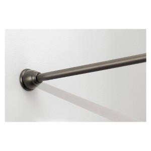 iDESIGN Cameo Metal Tension Rod Adjustable Customizable Curtain Rod Bronze - 1 of 4