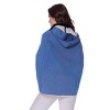 Women's High Slit Detachable Hooded Pullover - ANGEL - 3 of 4