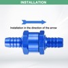 Unique Bargains Aluminum Alloy Durable Non Return One Way Check Valve Blue - 4 of 4