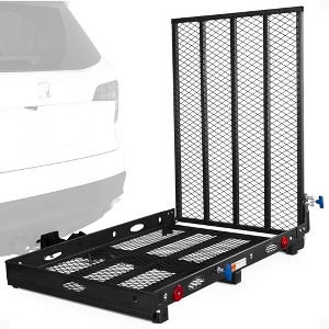 Silver Spring 48" x 27.75" Folding Steel Scooter/Wheelchair Carrier with Ramp & Hitch Mount, 500 lb. Load Capacity, Folds Against Back of Your Vehicle - 1 of 4