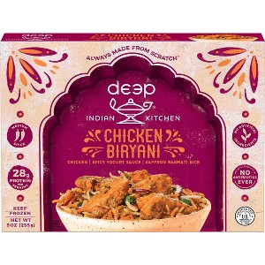 deep INDIAN KITCHEN Gluten Free Frozen Chicken Biryani - 9oz - 1 of 4
