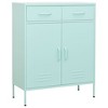 vidaXL Storage Cabinet Olive Green Steel 31.5 x 13.8 x 40.0 in - Mint - 2 of 4