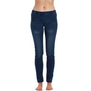 Just Love Women's Denim Jeggings with Pockets - Comfortable Stretch Jeans Leggings - 1 of 3