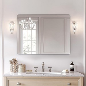 40x30-Inch Large Frameless Bathroom Mirror - Rectangle Wall Vanity Mirror for Bathroom, Bedroom, Entryway, Dining Room - 1 of 4