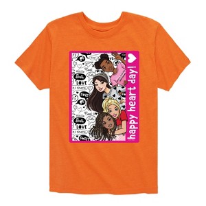 Boys' - Barbie - Happy Heart Day Short Sleeve Graphic T-Shirt - 1 of 4