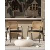 Patio Rattan Chairs Set of 2, 2 Piece Outdoor Dining Chairs with Cushions for All Weather, Armchair with Armrests, Metal Frame for Patio - 2 of 4