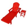 WestinTrends Malibu 2 Piece Adirondack Poly Reclining Chaise Lounge With Arms & Wheels - 2 of 4