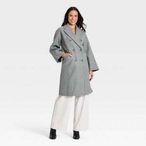 Women's Faux Wool Trench Coat - A New Day™ Gray : Target
