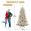 6.5ft/7.5ft Pre-Lit Flocked Artificial Snow Flocked Layered Xmas Tree - 4 of 4