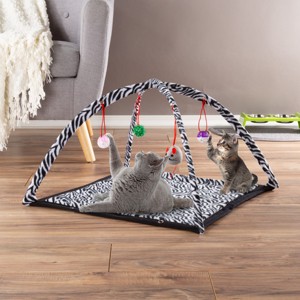 Pet Adobe Cat Activity Center - Interactive Play Area With Hanging Toys for Cats and Kittens - 1 of 4