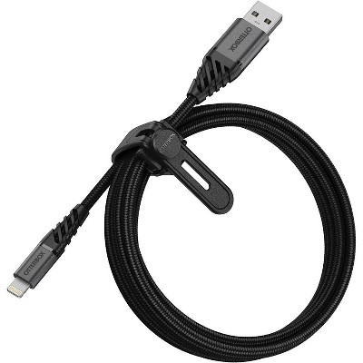 OtterBox Lightning to USB-A Cable Premium 2M/6.6FT -  (78-52644) Dark Ash (Black)
