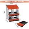 Chicken Nesting Boxes, 4 Compartment Metal Roll Away Nest Box for Chicken and Poultry to Collect Eggs, Chicken Laying Box for Chicken Coop - 2 of 4