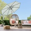 Best Choice Products 10ft Solar LED Lighted Striped Patio Umbrella w/ Crank, Tilt, Push Button, 6 Ribs - 2 of 4