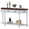 CAVINAS 52 inch Half-Moon Console Table with 2 Drawers and Open Shelf ,Modern Entryway Table for Living Room,Hallway - 4 of 4