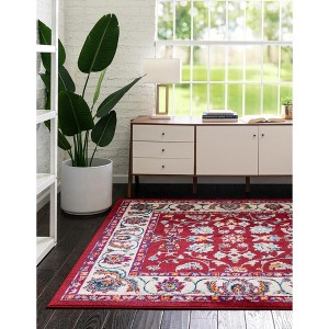 Unique Loom Aurelia Collection Area Rug - Hadrian (4'  Square Magenta/Blue) - 1 of 4