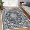 Machine Washable Area Rug Non Slip Rug Vintage Medallion Low Pile Foldable Rugs Stain Resistant Carpet For Bedroom Living Room Kids Room Study Room - 3 of 4