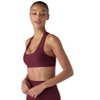 Future Planet Women's Nova Premium Performance Sport Athletic Active Yoga Workout Padded Sports Bra Removable Padding  Burgundy - 2 of 4