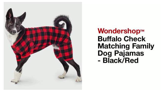 Buffalo Check Matching Family Dog Pajamas - Wondershop™ - Black/Red, 2 of 6, play video