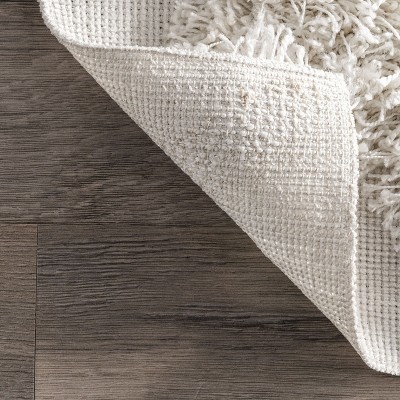 Pristina Ivory Trellis Handmade Shag Rug 5' x 8'