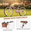 Hykolity Kids Bike 24 Inch for 8-14 Years Old Girls Bicycle with Basket and Kickstand, Tween Retro Style Childrens Bike for Teen Girls, Pink - 4 of 4