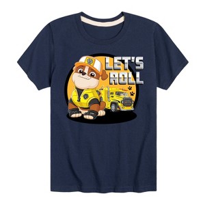 Boys' - Paw Patrol - Let's Roll Rubble Short Sleeve Graphic T-Shirt - 1 of 4