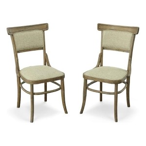 Carolina Living Diana Dining Chair - Set of 2 - Vintage Walnut - Peppered Upholstery - 1 of 4