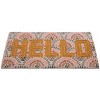 Northlight Brown and Pink "Hello" Floral Coir Outdoor Doormat 18" x 30" - 4 of 4