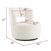 Modern Swivel Accent Chair with Soft Upholstery,Compact Swivel Chair,Comfortable Barrel Chair for Living Room Reading Corner-Maison Boucle - 4 of 4