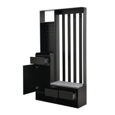 YOOCOZZ Hall Tree with Storage Bench and Coat Rack