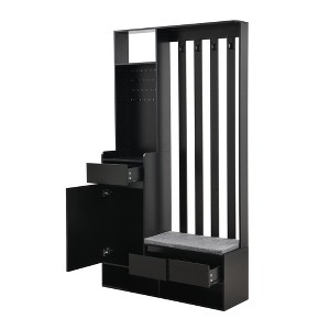 YOOCOZZ Hall Tree with Storage Bench and Coat Rack - 1 of 4