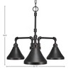 Toltec Lighting Vintage 3 - Light Chandelier in  Dark Granite with 7'' Dark Granite Cone Metal Shade Shade - 2 of 2