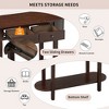36" Console Table with Drawers, Retro Entryway Table with Open Storage Shelf, Long Sofa Couch Table, Hallway Table for Living Room Entryway - 4 of 4