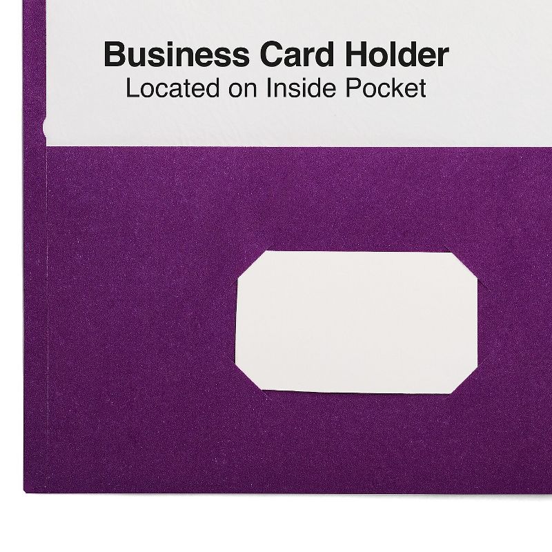 Staples School Grade 2 Pocket Folder Purple 25/Box 27536-CC, 4 of 5